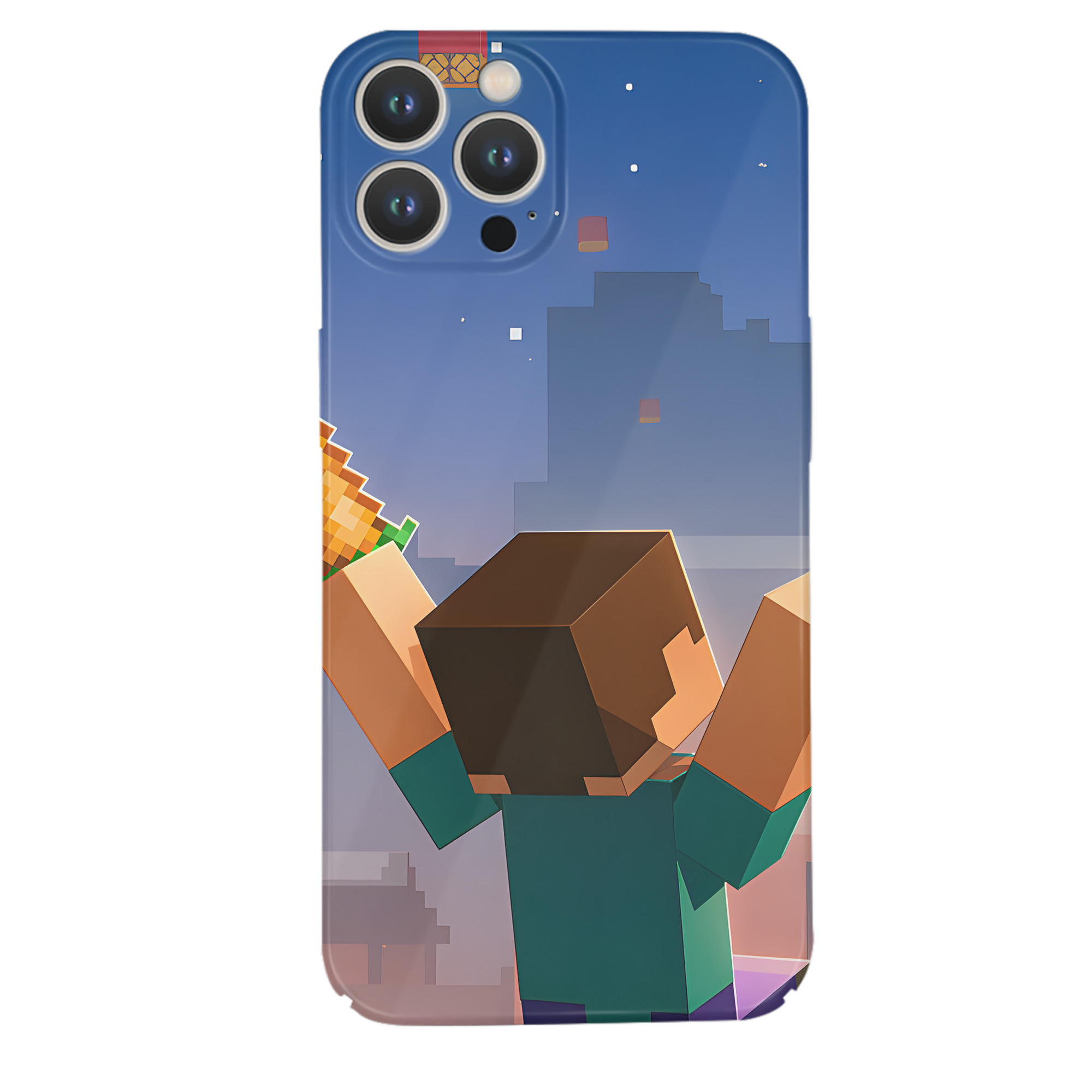 （画像用） マインクラフト ブロックの世界 Minecraft MC Block world 【iPhone 14シリーズ対応】ハードケース